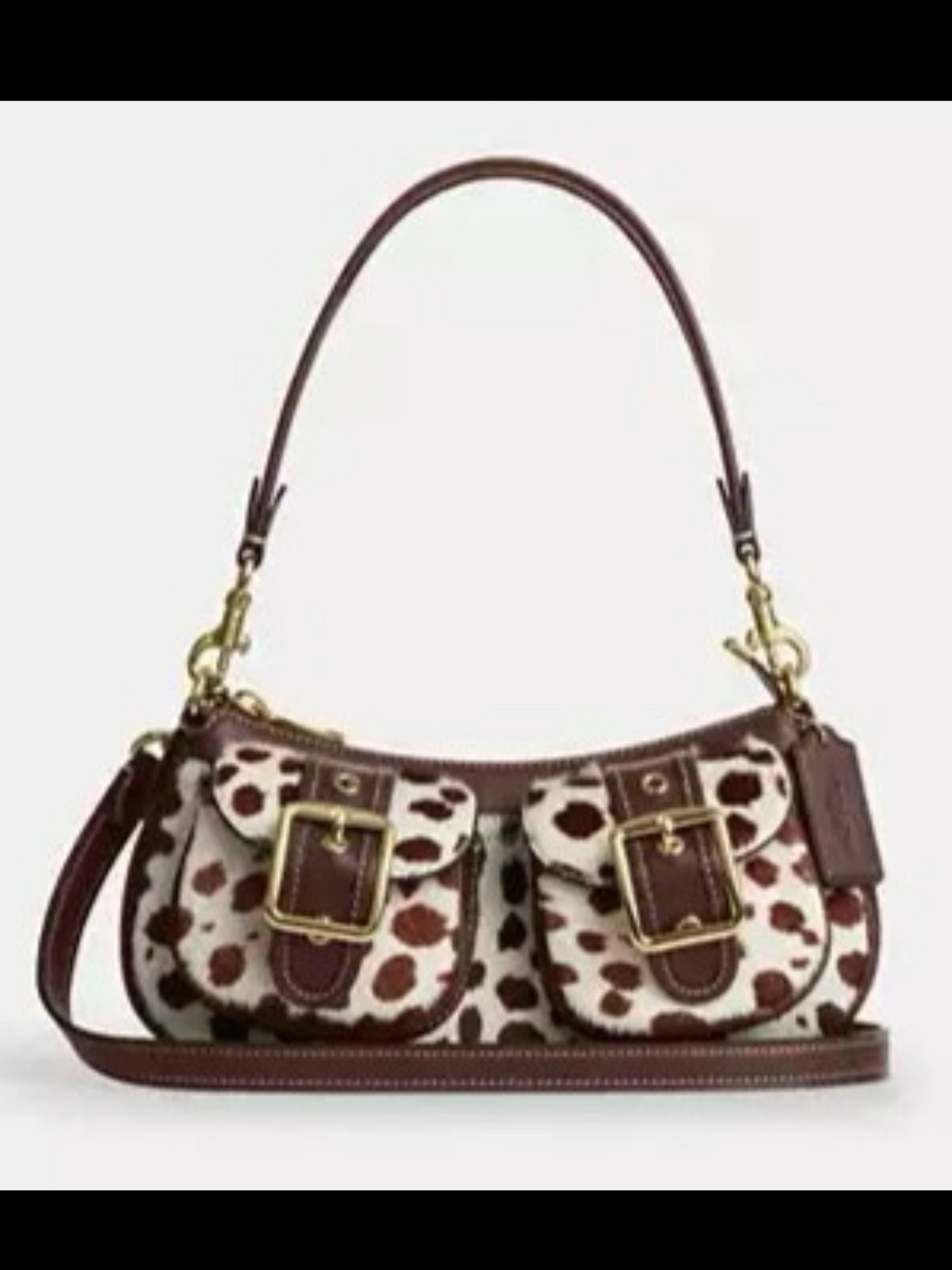 NEW Coach  Ashton Shoulder Bag In Haircalf  CES67🌸